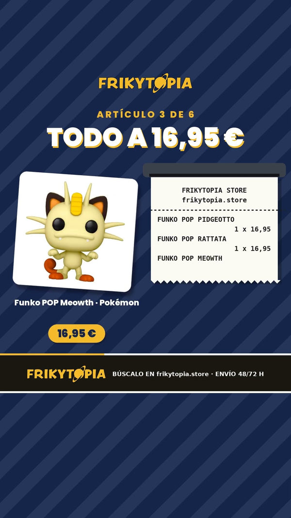 TODO a 16,95 € ⚡ 6 Funko POP de Pokémon: Pidgeotto, Rattata, Meowth…