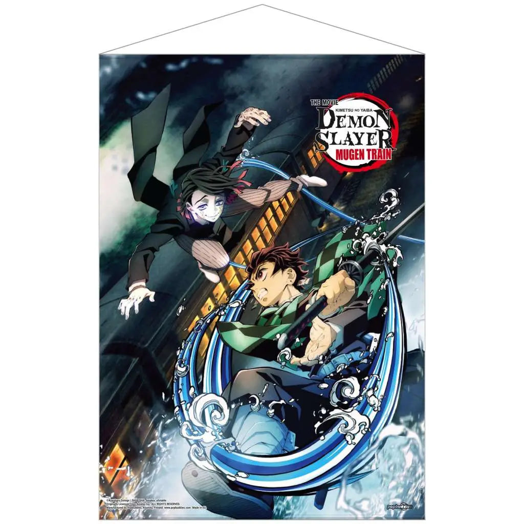 DEMON SLAYER MUGEN TRAIN TANJIRO VS ENMU FABRIC WALL SCROLL Frikytopia