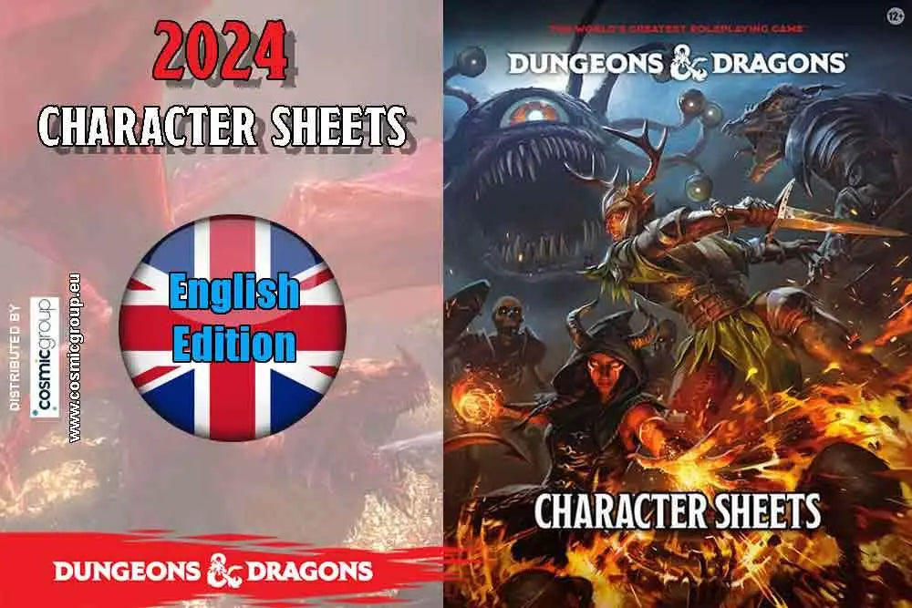 DUNGEONS & DRAGONS - CHARACTER SHEETS 2024 Frikytopia