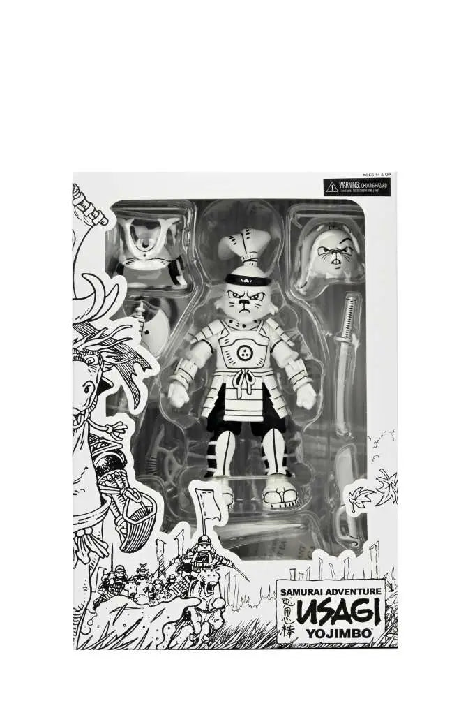 Figura neca usagi yojimbo black & white ver. scale action 18cm