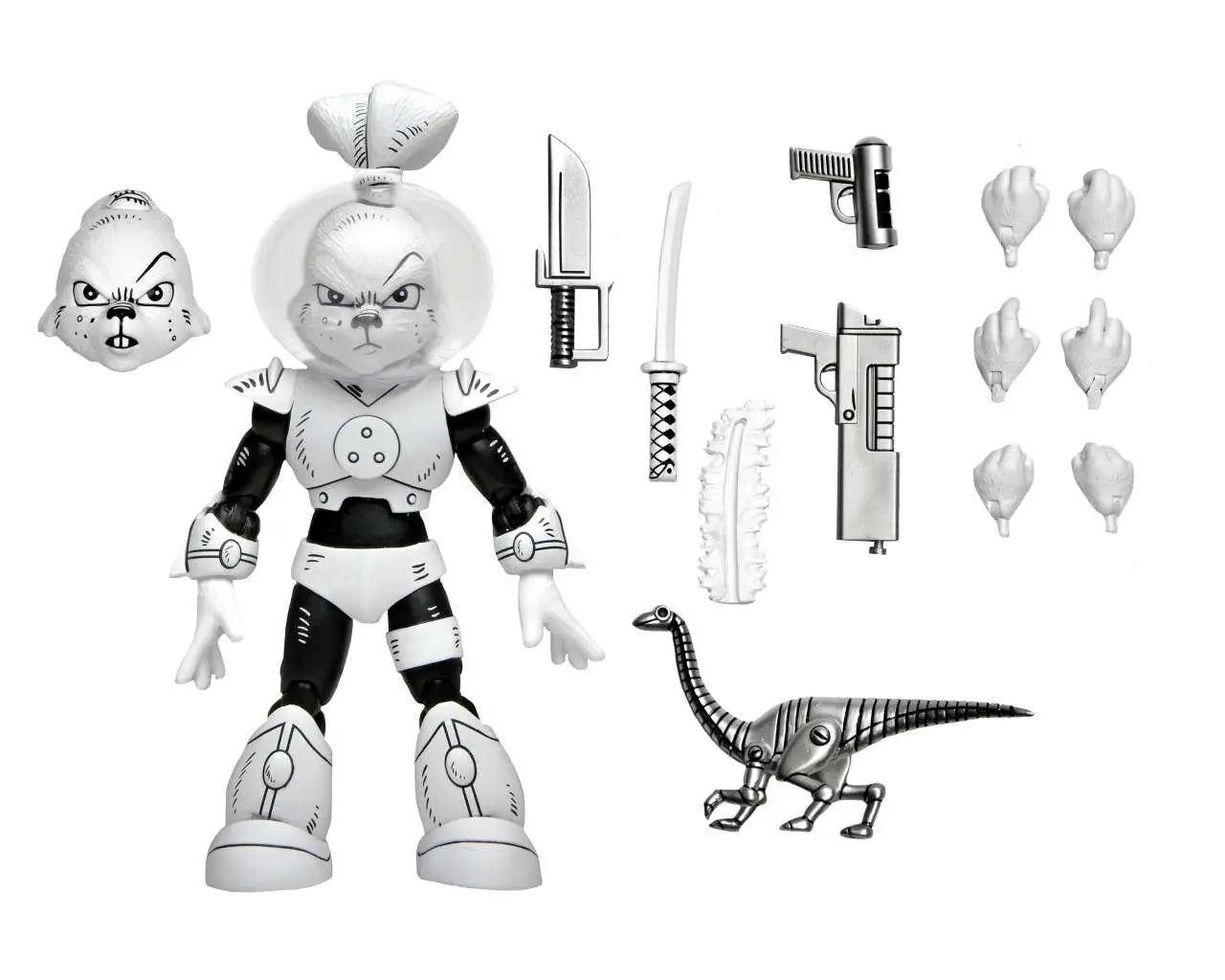 Figura nega usagi yojimbo space usagi yojimbo black & white ver. scale action 18cm