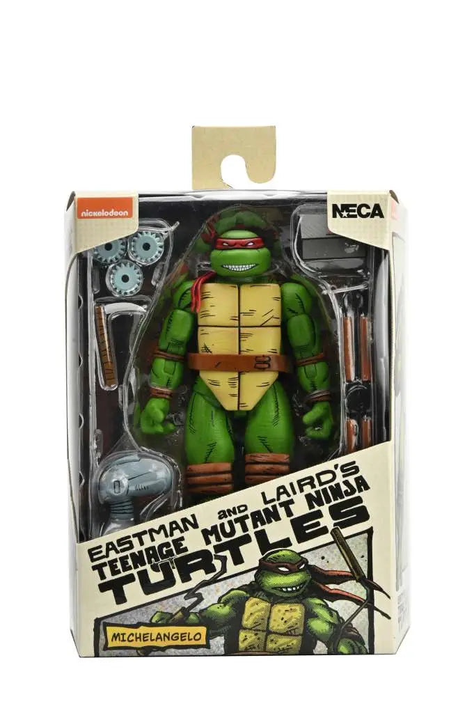 Figura neca teenage mutant ninja turtles mirage comics michelangelo scale action 18cm