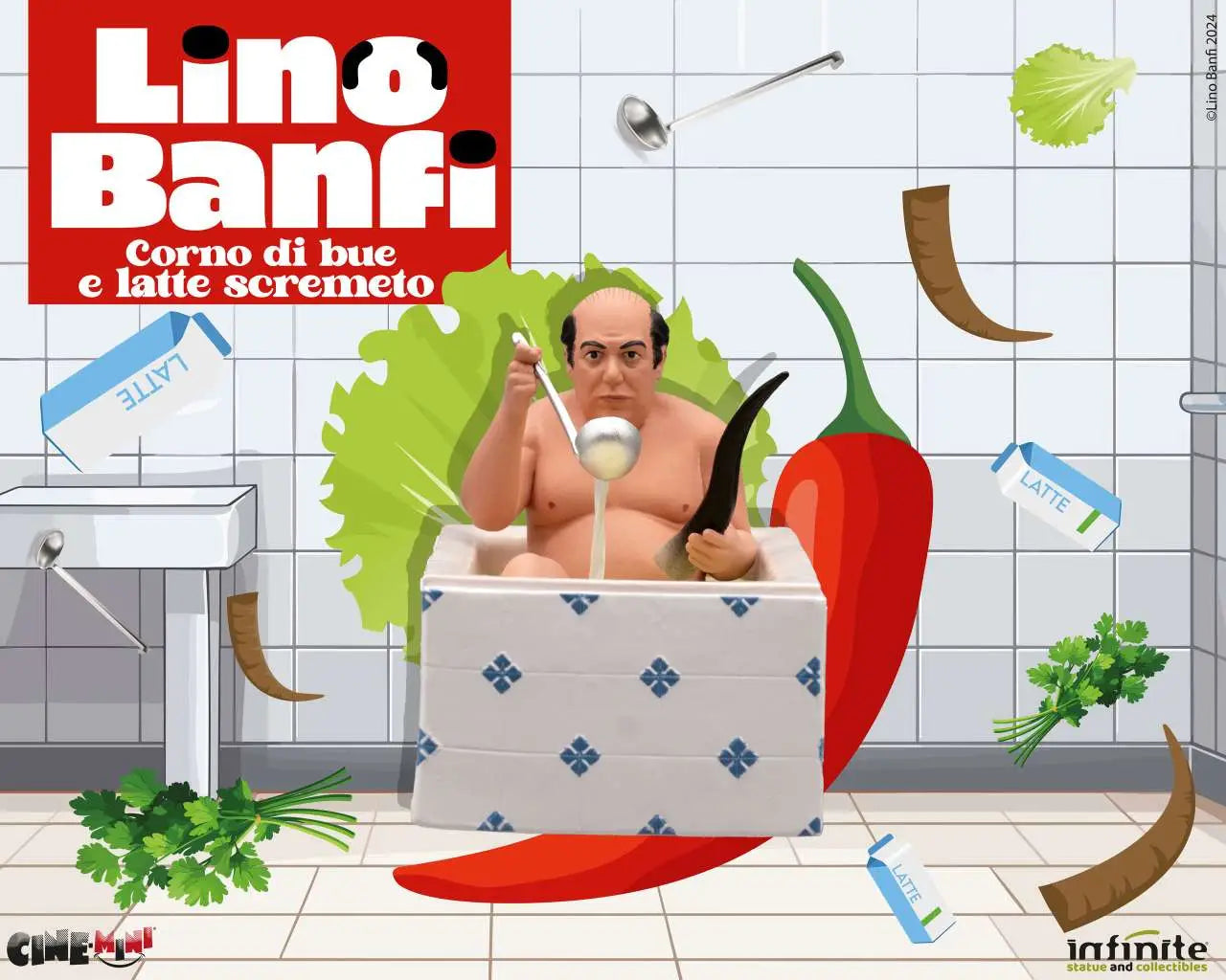 LINO BANFI CORNO DI BUE E LATTE SCREMETO CINEMINI PVC Frikytopia