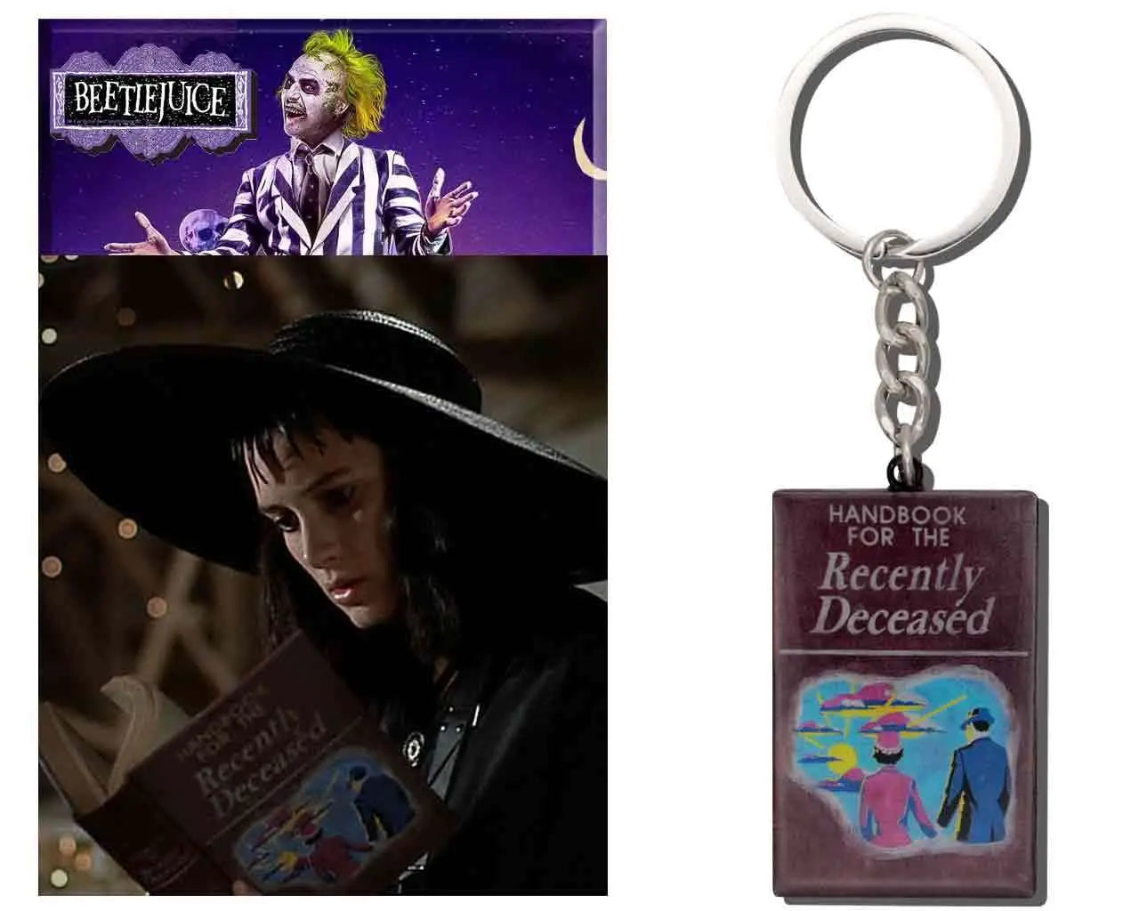 BEETLEJUICE - HANDBOOK OF THE RECENTLY DECEASED -  METAL Llavero Frikytopia