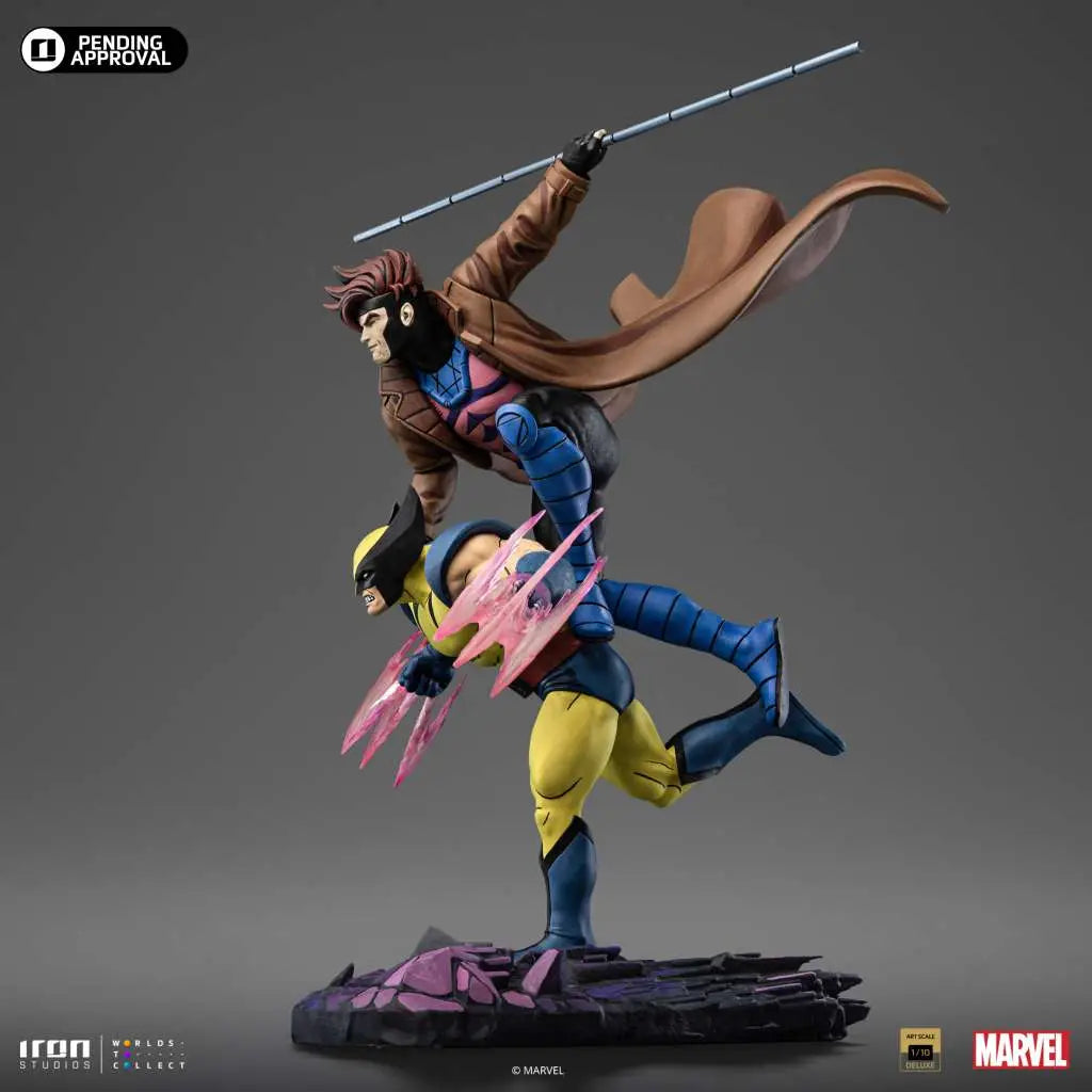 Marvel Estatua 1/10 Deluxe Art Scale X-Men´97 Gambit & Wolverine 29 cm