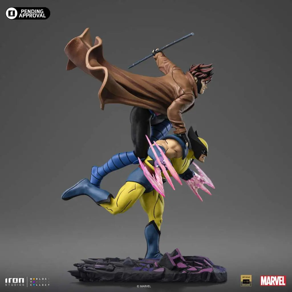 Marvel Estatua 1/10 Deluxe Art Scale X-Men´97 Gambit & Wolverine 29 cm