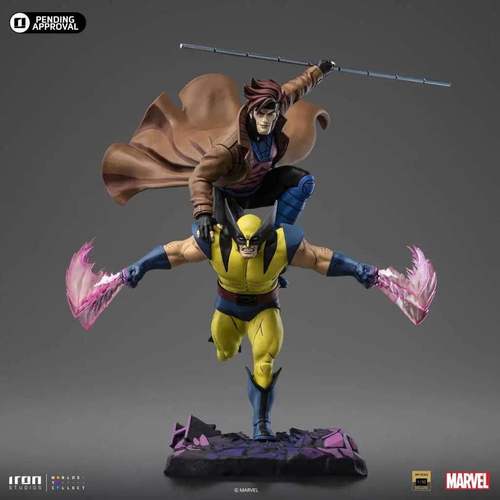 Marvel Estatua 1/10 Deluxe Art Scale X-Men´97 Gambit & Wolverine 29 cm