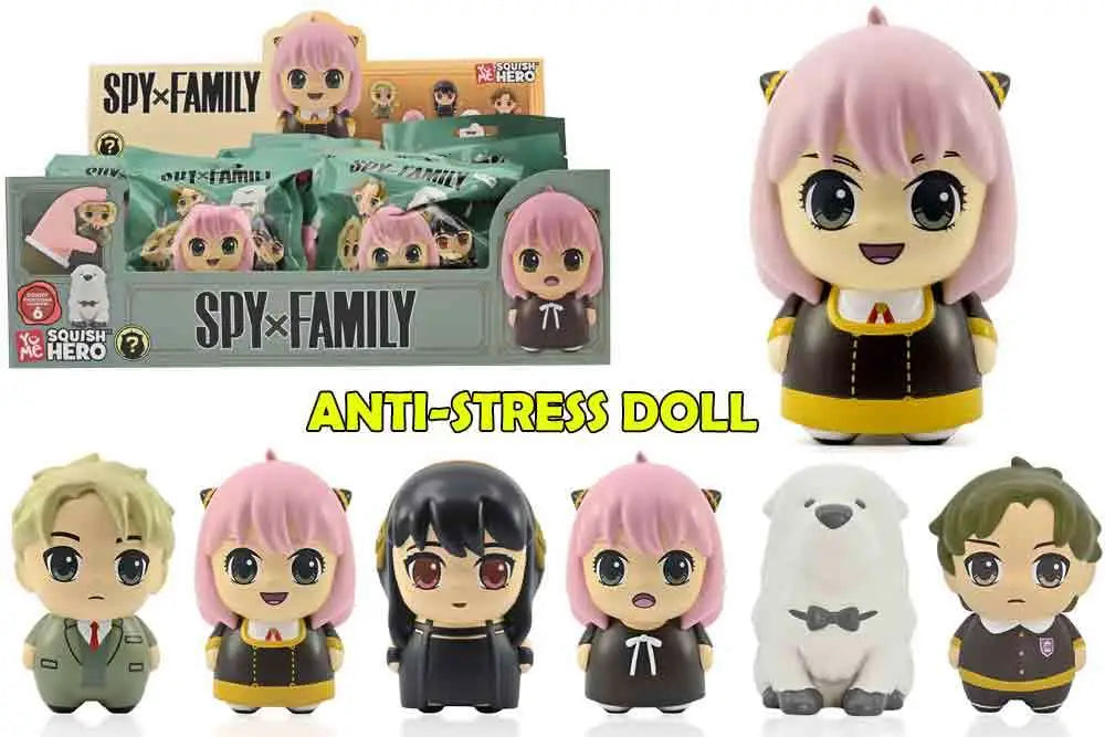 SPY X FAMILY - FOAM SQUISHY - BLIND BAGS  COUNTER DISPLAY (12 UNITS)