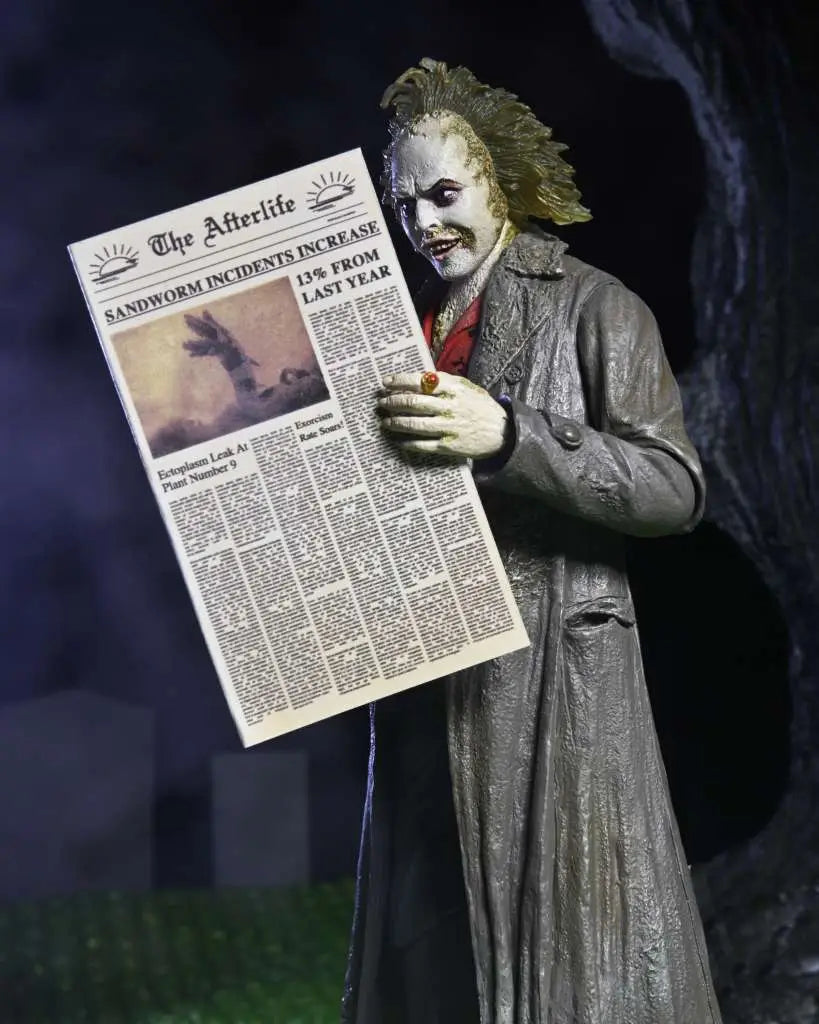 Ultimate beetlejuice tour guide the bio - exorcist scale action fig. 18 cm beetlejuice 1988