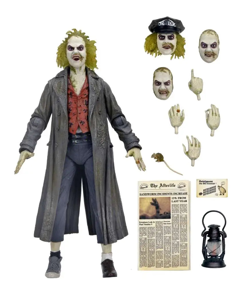 Ultimate beetlejuice tour guide the bio - exorcist scale action fig. 18 cm beetlejuice 1988