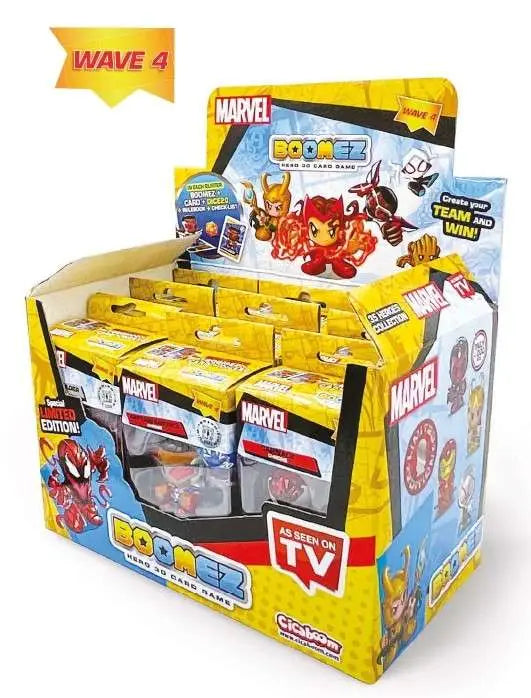 BOOMEZ MARVEL WAVE 4 BLISTER DISPLAY (9) Frikytopia