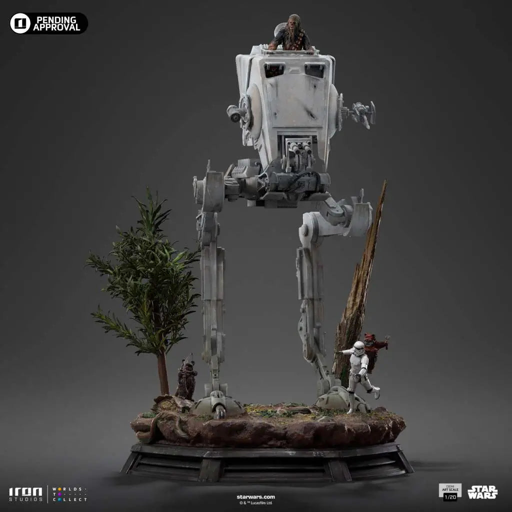 Star Wars Estatua 1/20 Demi Art Scale AT-ST and Chewbacca 53 cm