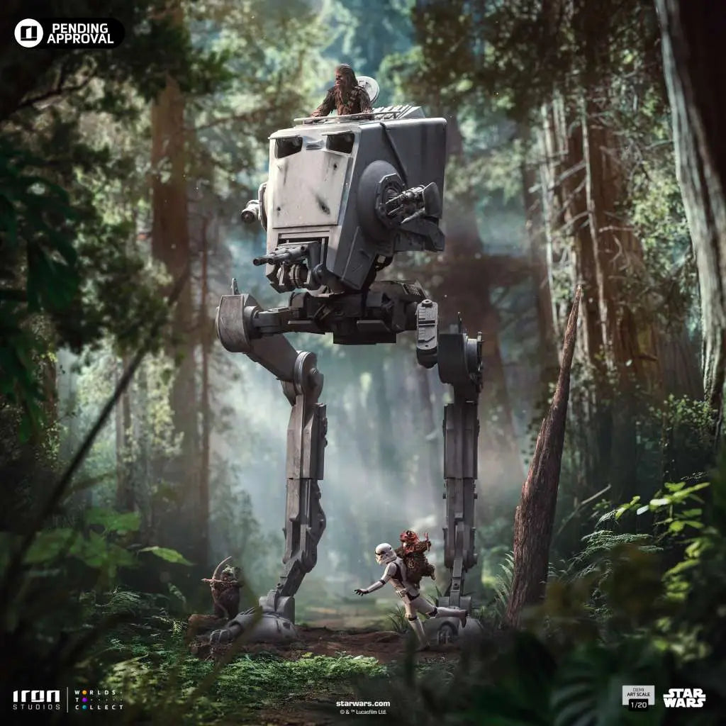 Star Wars Estatua 1/20 Demi Art Scale AT-ST and Chewbacca 53 cm