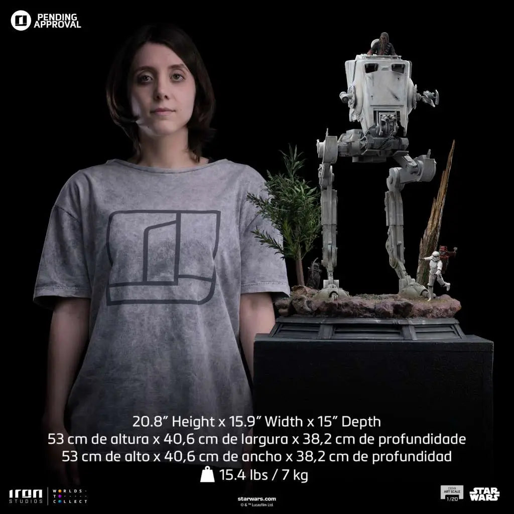Star Wars Estatua 1/20 Demi Art Scale AT-ST and Chewbacca 53 cm