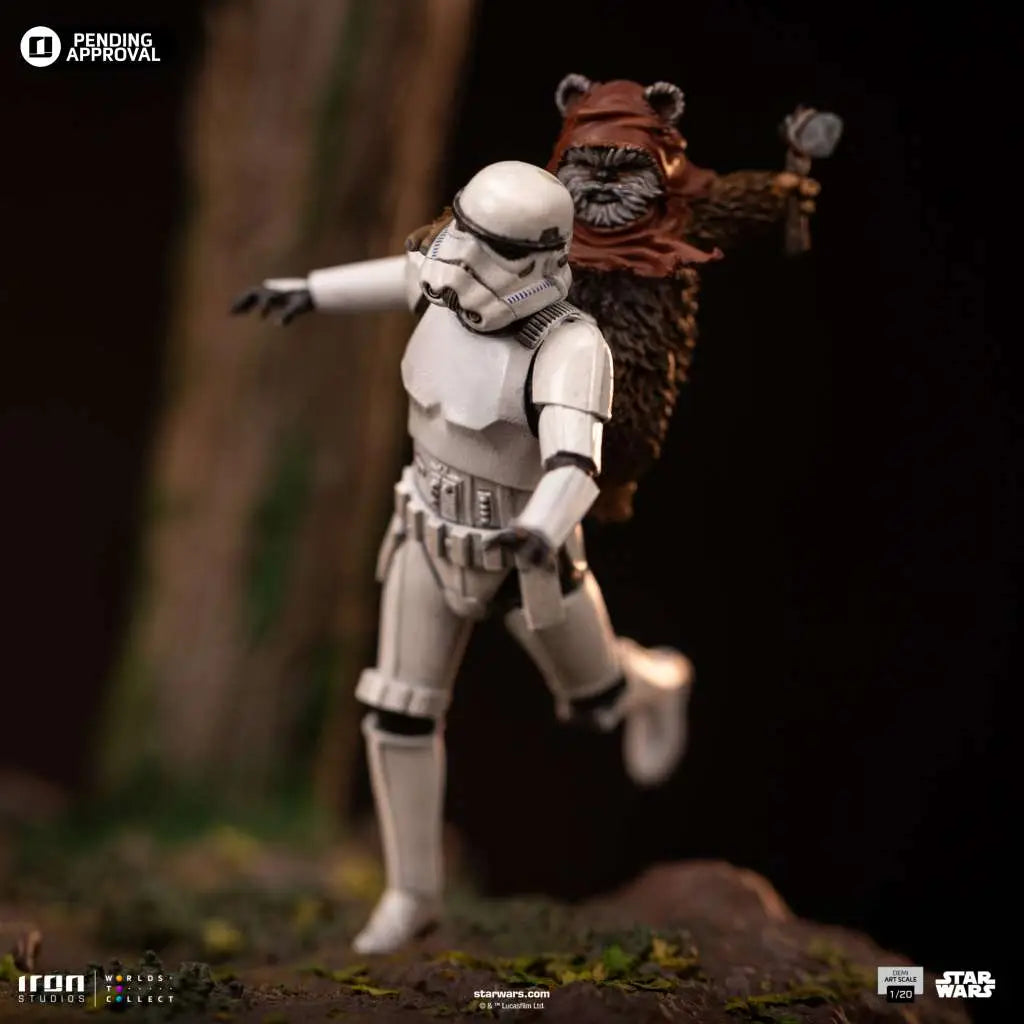 Star Wars Estatua 1/20 Demi Art Scale AT-ST and Chewbacca 53 cm