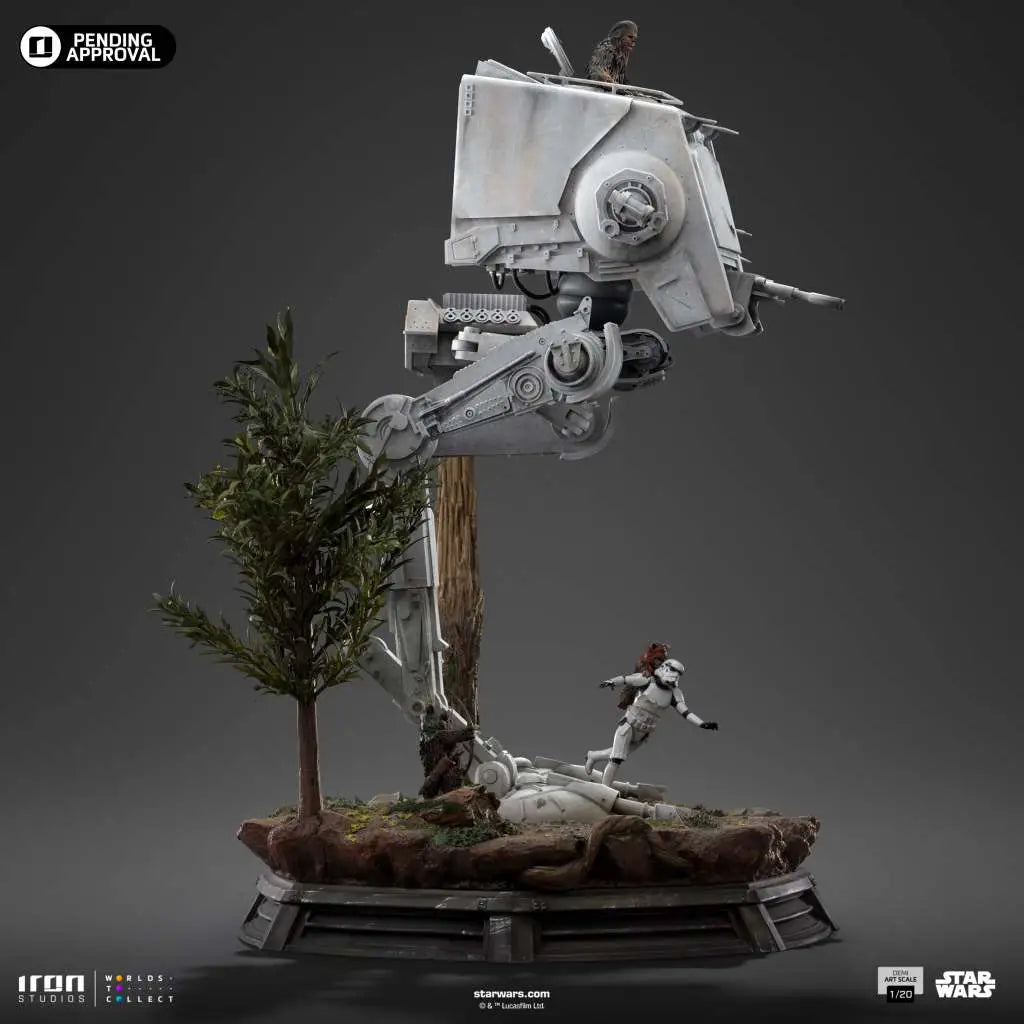 Star Wars Estatua 1/20 Demi Art Scale AT-ST and Chewbacca 53 cm