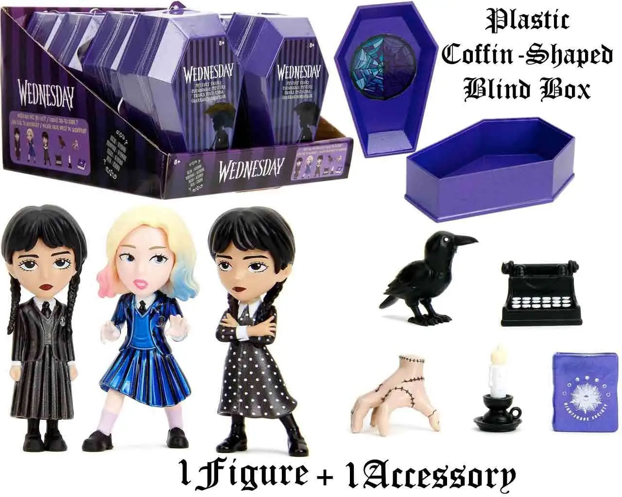 WEDNESDAY METAL Figura COUNTER DISPLAY DELUXE (8) Frikytopia