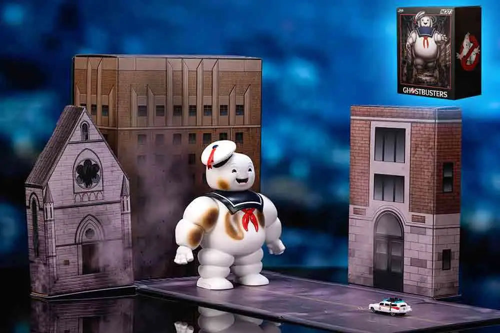 GHOSTBUSTERS ECTO 1 & STAY PUFT DIORAMA NANO SCENE Frikytopia