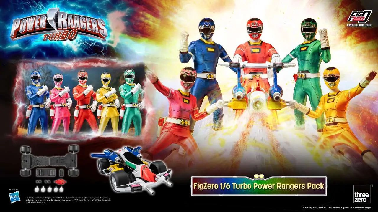 POWER RANGERS TURBO 1/6 Figura 5-PACK