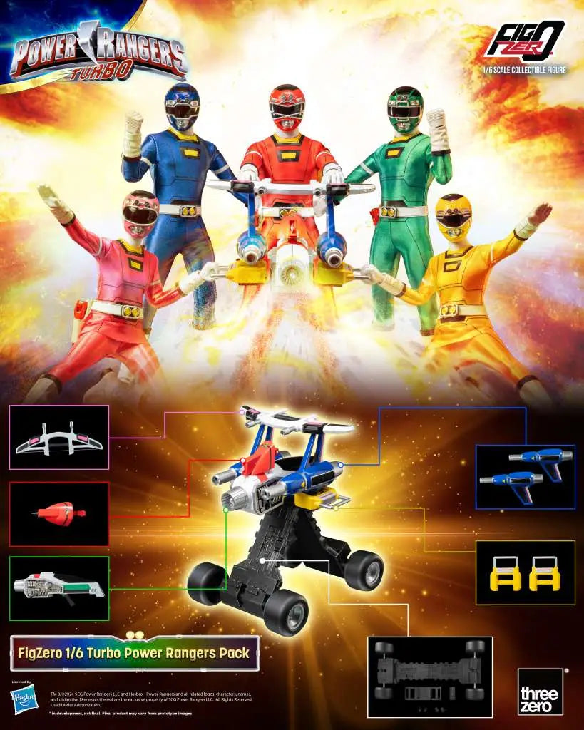 POWER RANGERS TURBO 1/6 Figura 5-PACK