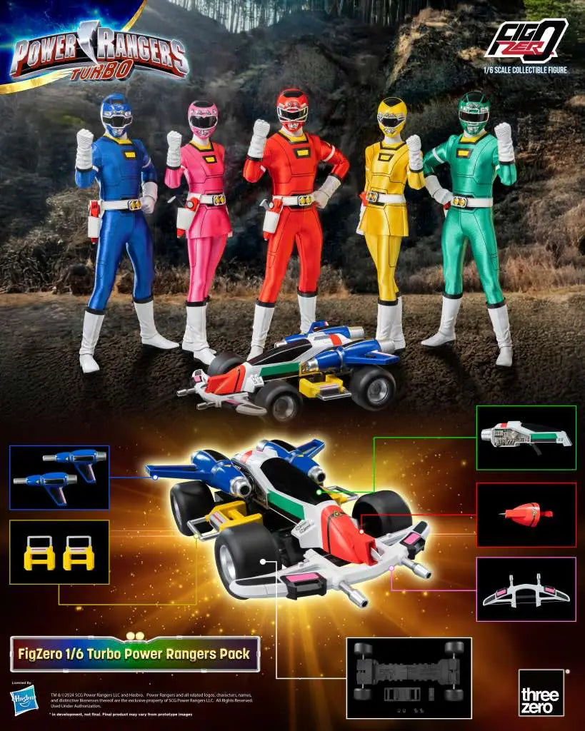 POWER RANGERS TURBO 1/6 Figura 5-PACK