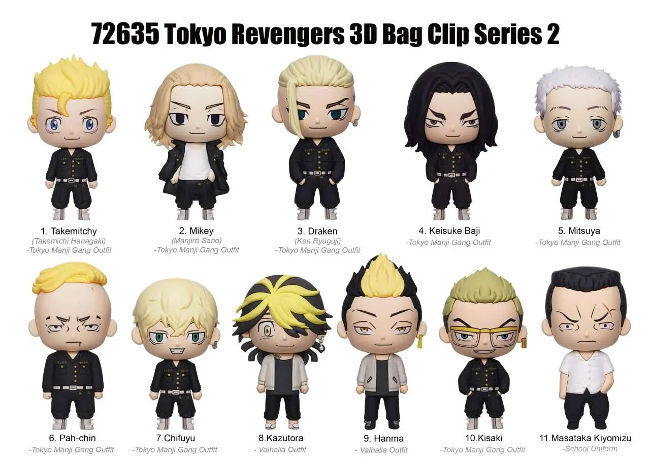TOKYO REVENGERS 3D FOAM BAG CLIP SERIES 2 Frikytopia