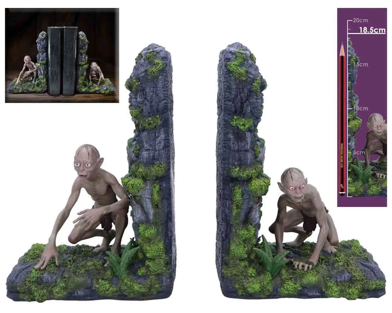 LORD OF THE RINGS GOLLUM AND SMEAGOL BOOK ENDS Frikytopia