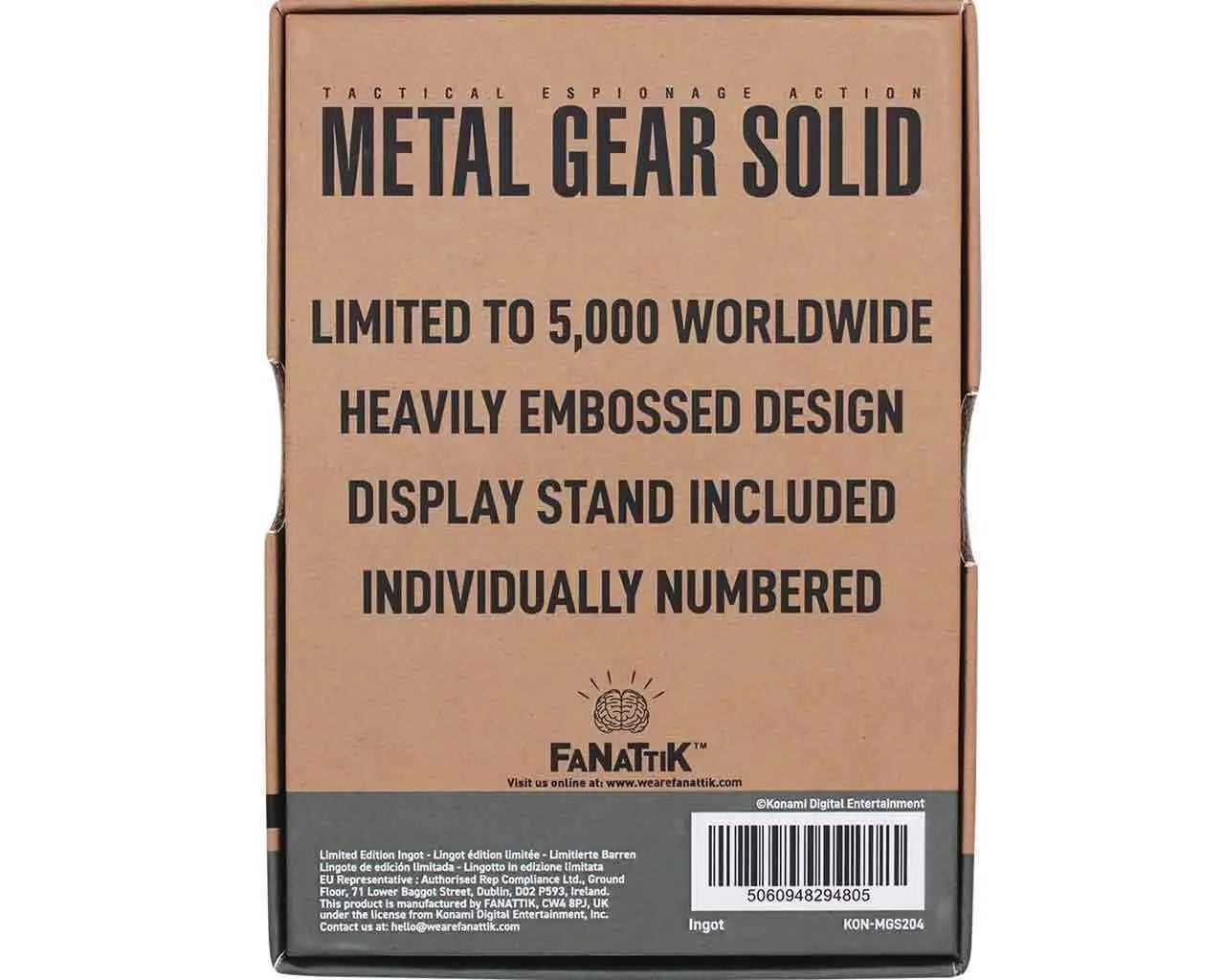 METAL GEAR SOLID 2 SNAKE INGOT