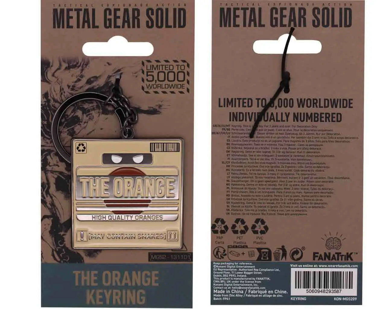 Metal Gear Solid 2 Llavero Limited Edition