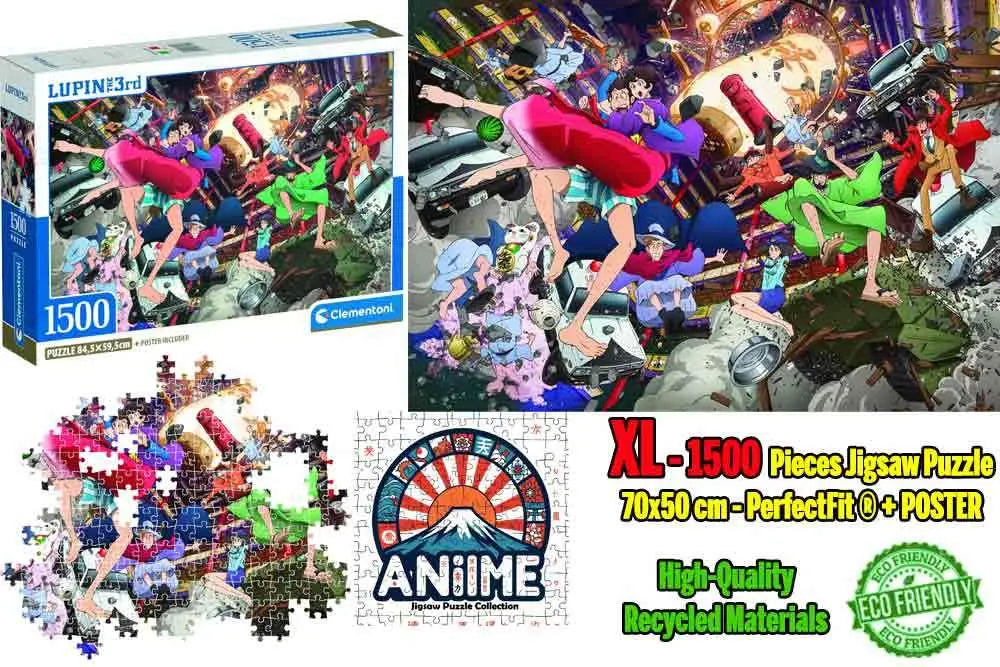 ANIME PUZZLE COLLECTION - LUPIN THE 3RD - EXPLOSION - JIGSAW PUZZLE 1500 PCS Frikytopia
