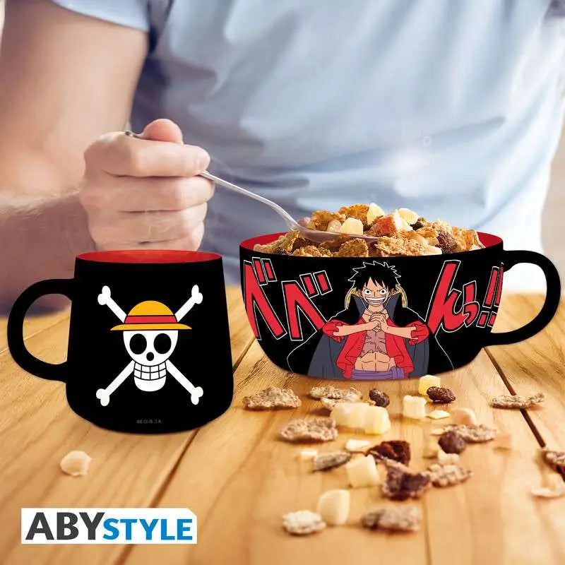 ONE PIECE LUFFY BREAKFAST SET MUG & BOWL Frikytopia