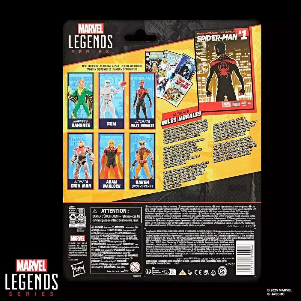 Figura hasbro marvel legends miles morales: the ultimate spider - man mini comics ultimate miles