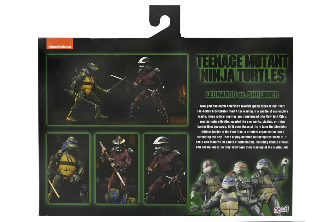 Tortugas Ninja (1990 Movie) Figura Roof Top Battle Shredder vs Leo 18 cm