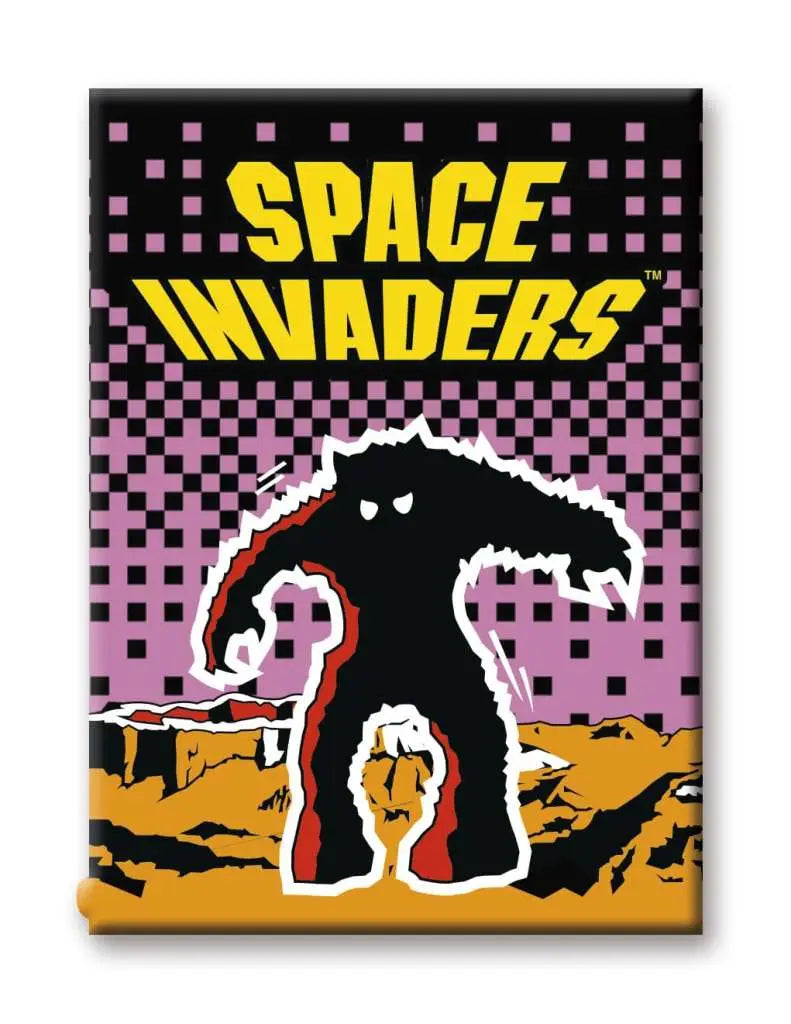 SPACE INVADERS MOON FLAT MAGNET Frikytopia