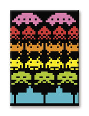 SPACE INVADERS RAINBOW FLAT MAGNET