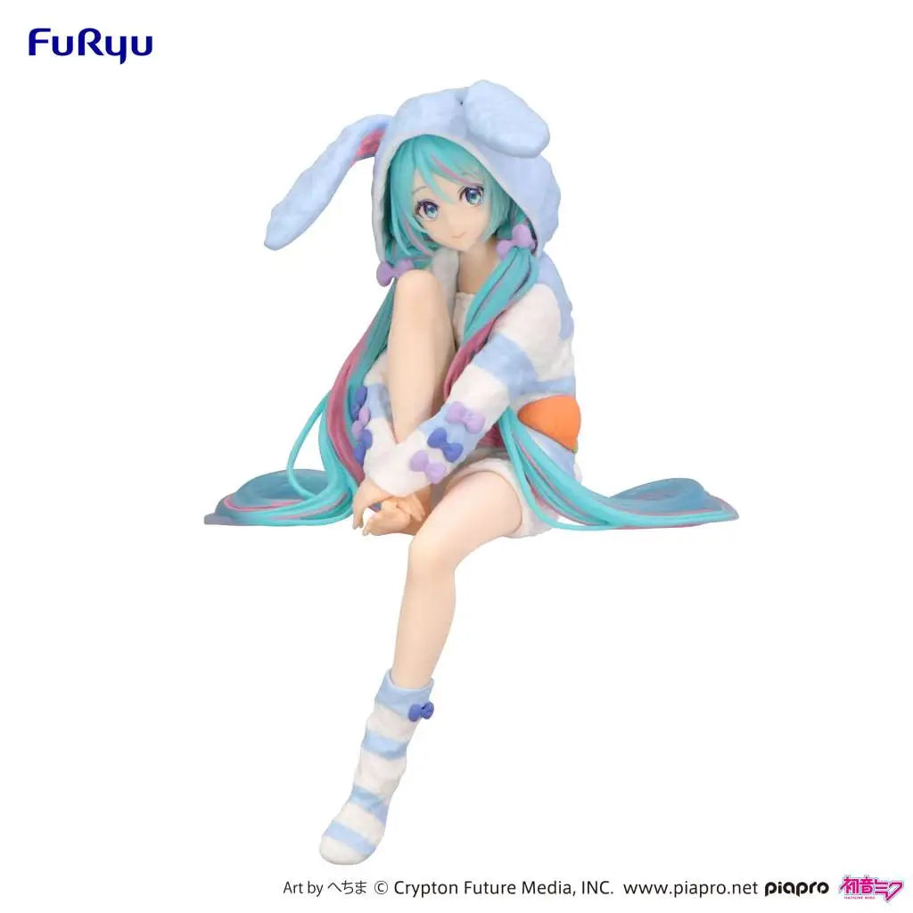 HATSUNE MIKU RABBIT EAR HOOD PAJAMA BLUE NOODLE STOPPER FIG Frikytopia