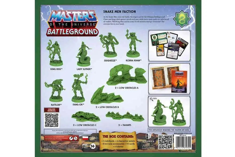 MASTERS OF THE UNIVERSE BATTLEGROUND - WAVE 8: SNAKE MEN FACTION - DEUTSCHE EDITION