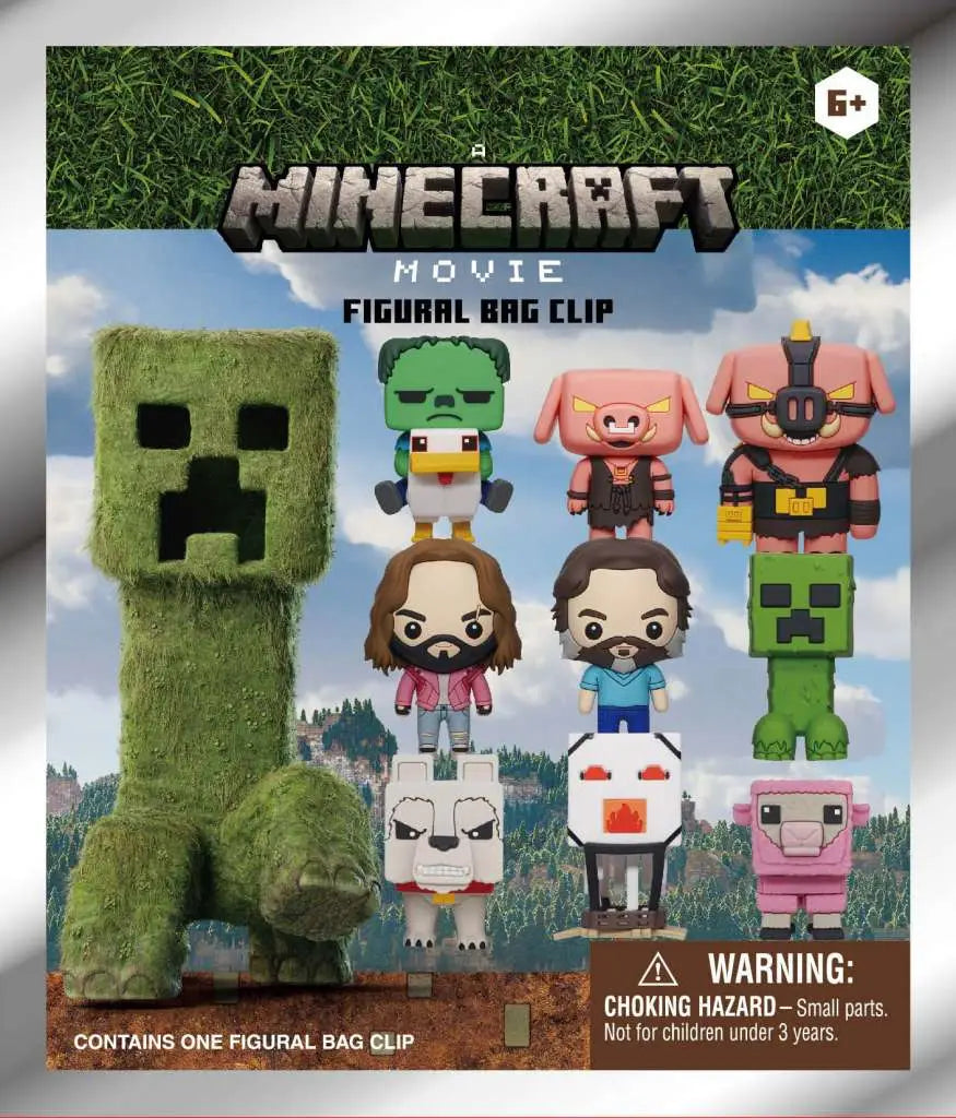 MINECRAFT MOVIE S.1 3D Bolsa CLIP BLIND Caja DISPLAY (24)