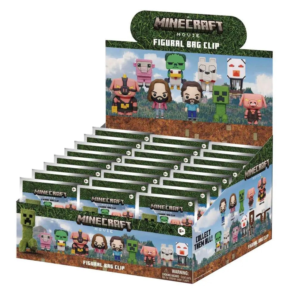 MINECRAFT MOVIE S.1 3D Bolsa CLIP BLIND Caja DISPLAY (24)
