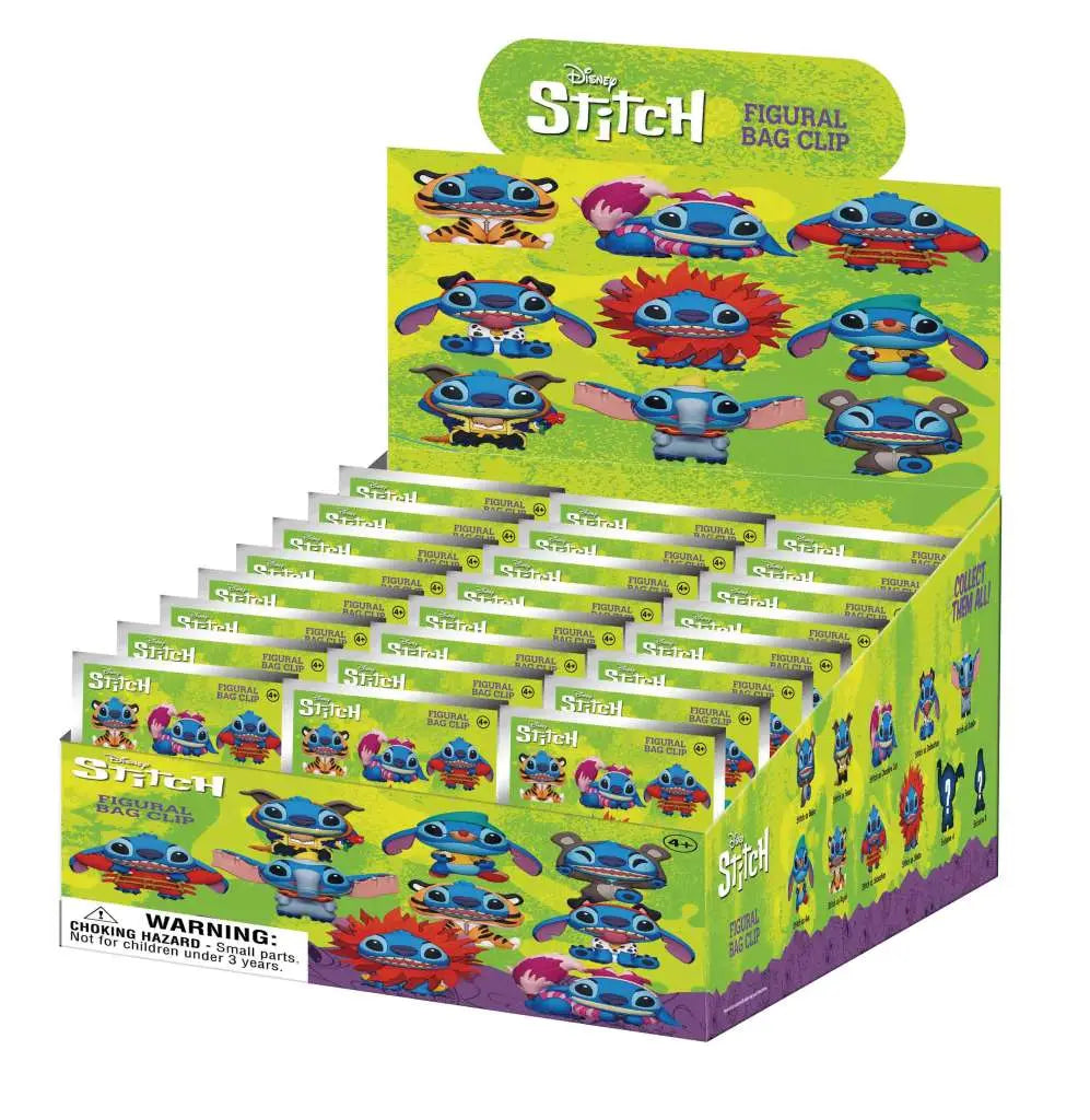 DISNEY STITCH IN COSTUME 3D BAG CLIP BOX DISPLAY (24) Frikytopia