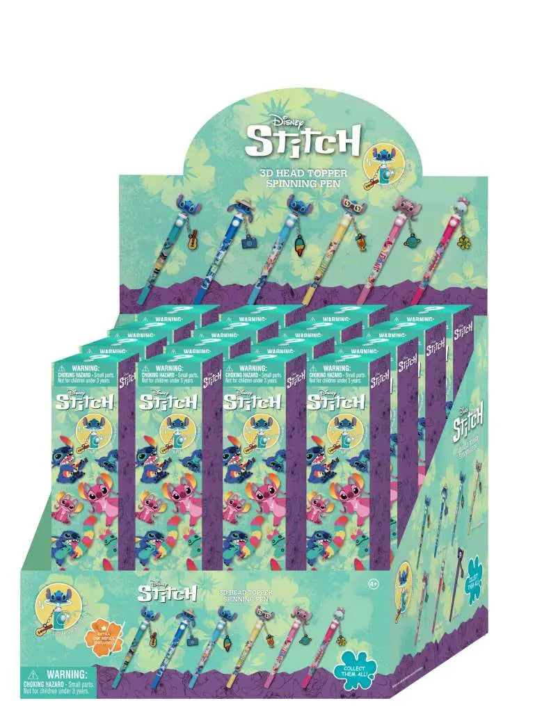 STITCH 3D HEAD TOP SPINNING Bolígrafo DISPLAY (16)