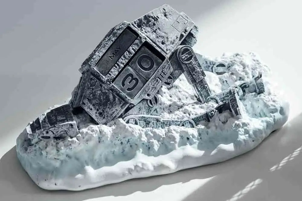 Calendario Perpetuo 3D AT-AT Derribado Star Wars