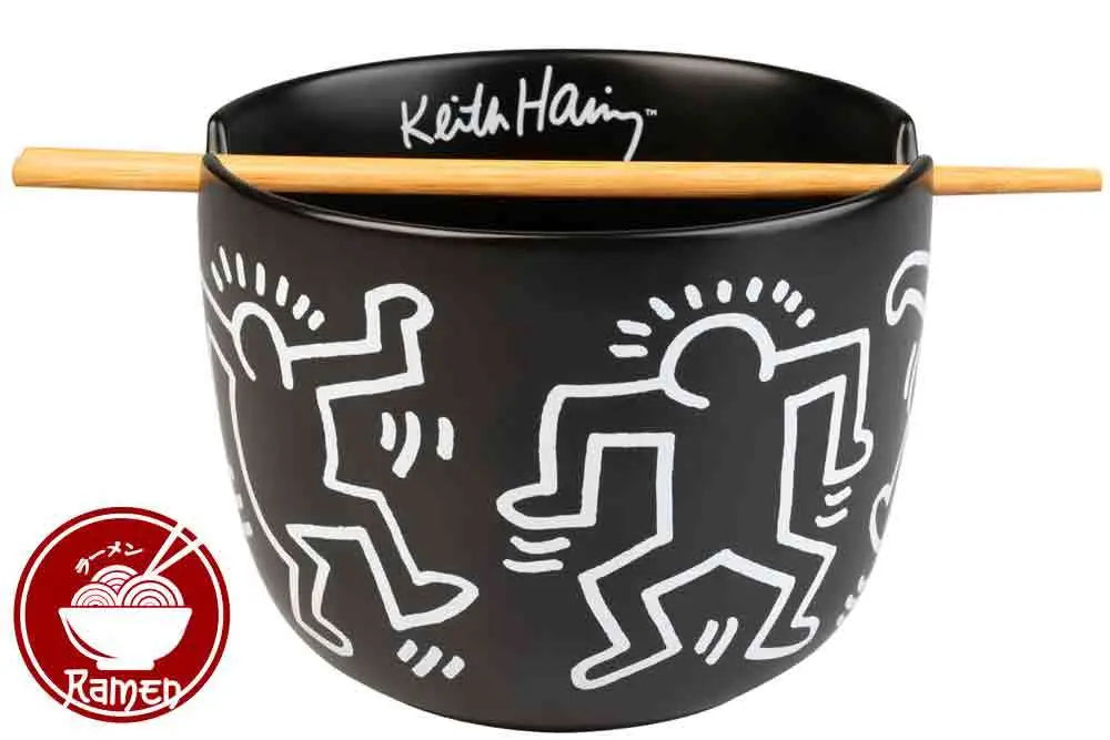 KEITH HARING RAMEN BOWL WITH CHOPSTICK Frikytopia