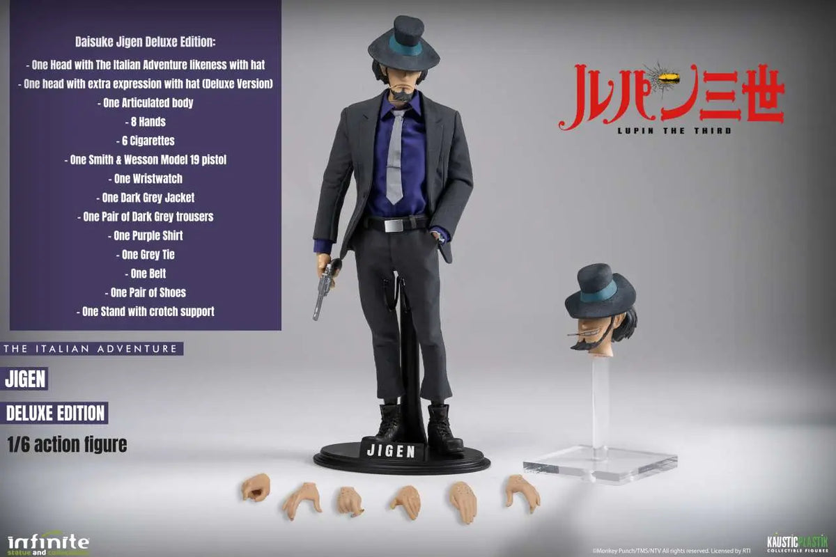 LUPIN THE 3rd THE ITALIAN ADVENTURE DAISUKE JIGEN 1/6 ACTION Figura DELUXE EDITION