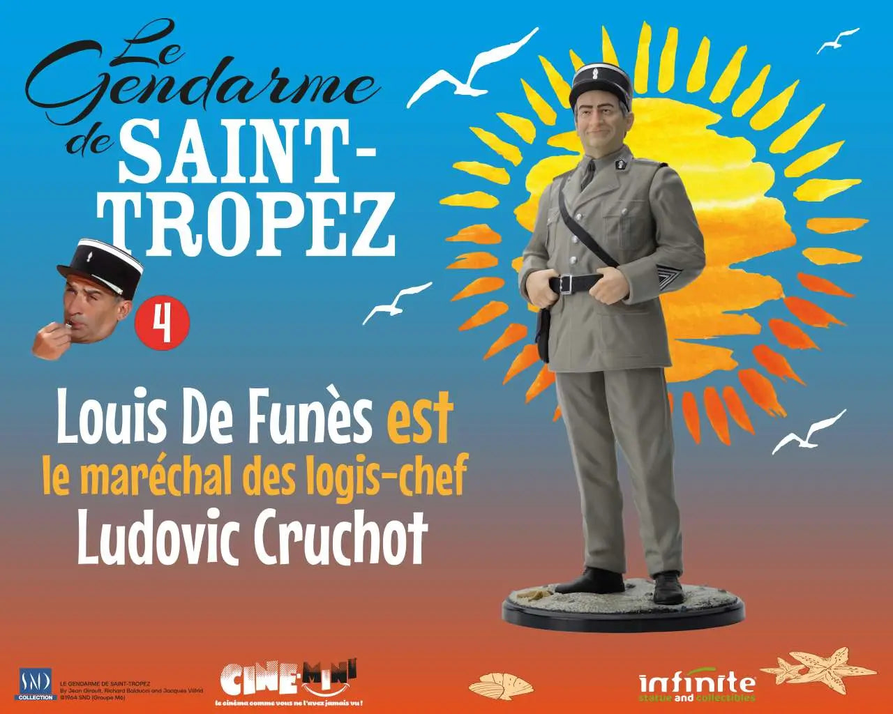 LE GENDARME DE SAINT-TROPEZ #4 LOUIS DE FUNES EST LE MARECHAL DES LOGIS-CHEF LUDOVIC CRUCHOT FIGURE Frikytopia