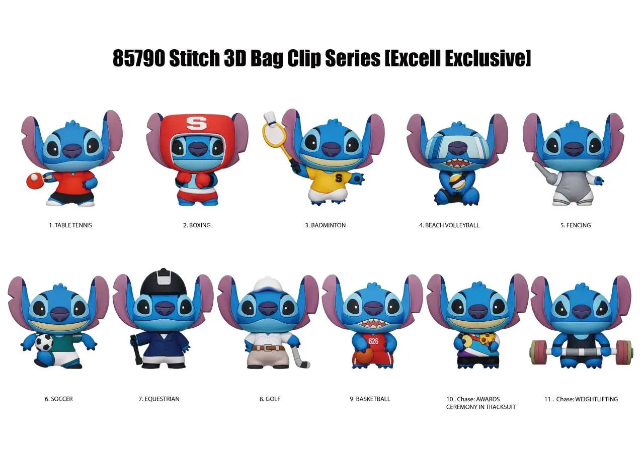 Lilo & Stitch Colgantes PVC 3D Series 1 Sport Expositor (24)