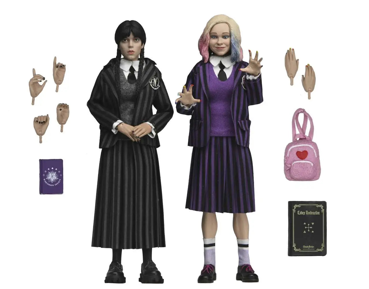 Wednesday Paquete de 2 Figuras Wednesday Addams (Nevermore Uniform) and Enid 20 cm