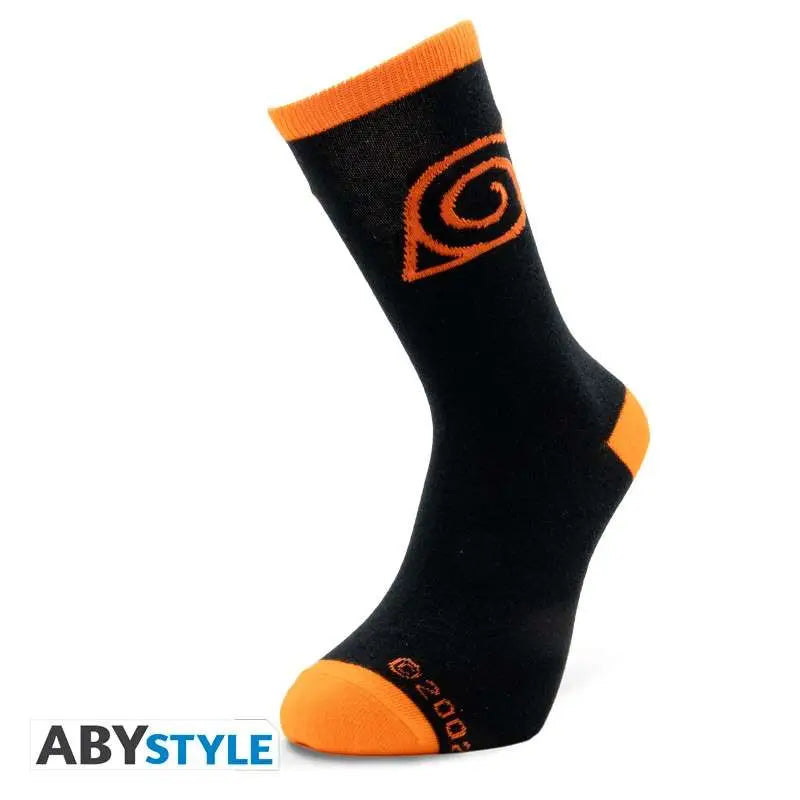 NARUTO SHIPPUDEN BLACK KONOHA SOCKS Frikytopia
