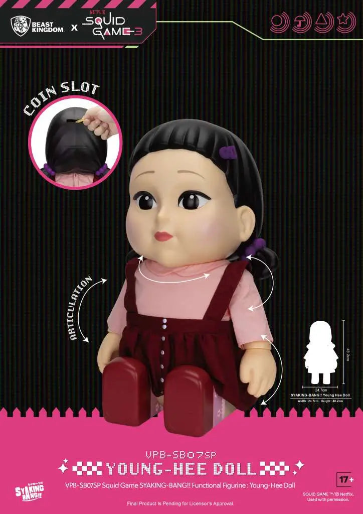 SQUID GAME NETFLIX S3 SYAKING BANG YOUNG HEE Muñeca FUNCTIONAL Figura