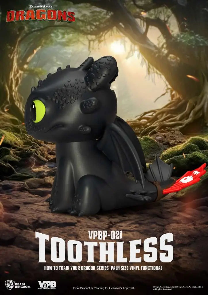 HOW TO TRAIN YOUR DRAGON TOOTHLESS SERIES PALM SIZE VINYL BANK